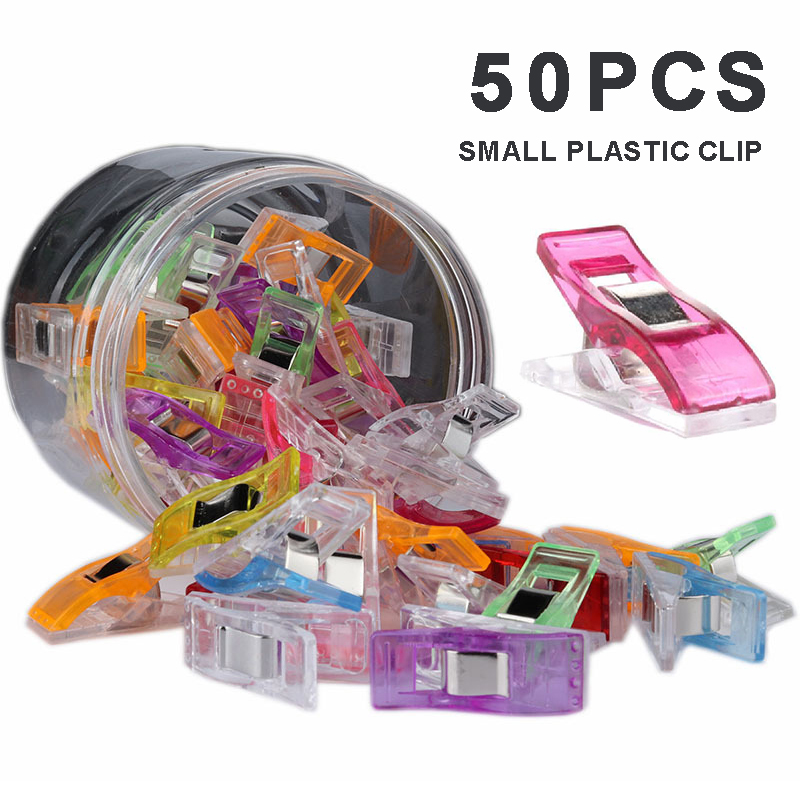 Craft Patchwork Sewing Knitting Clip Home Office Supplies Sewing Clip Plastic Wonder Clips Holder Fabric 50Pcs