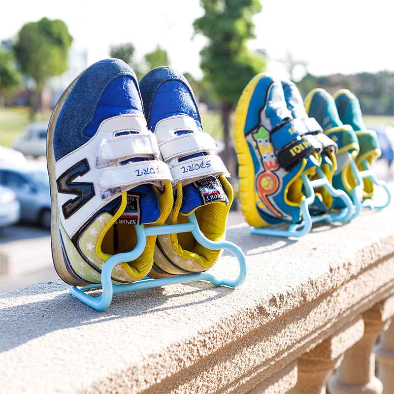 10 pz/impostato creativo multi-funzione scarpiera bambini scarpe per bambini In piedi appeso scaffale asciugatura scarpe appendiabiti cremagliera salva spazio organizzatore