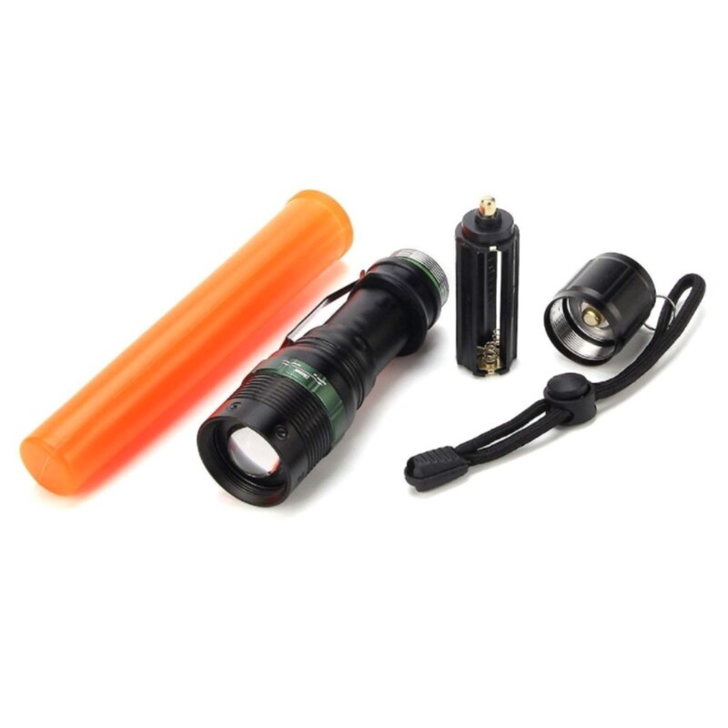 LED Flashlight Red Flashing Signal Wand Rechargeable Flashlight For Depot/Traffic/Parking/Security/Kids Safety/Security