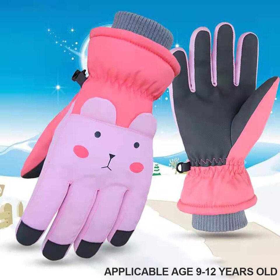 Winddicht Waterdicht Kind Ski Handschoenen Jongen Meisjes Winter Outdoor Skiën Handschoenen Warm Kinderen Ski Handschoenen Wanten Pols Warmer: 04
