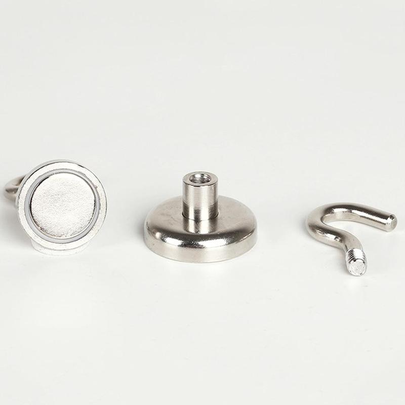 1 stk kraftige magnetkroker krokmagnetholder supertung magnet trekkkraft 8kg ndfeb sugekrok til koppnøkkel