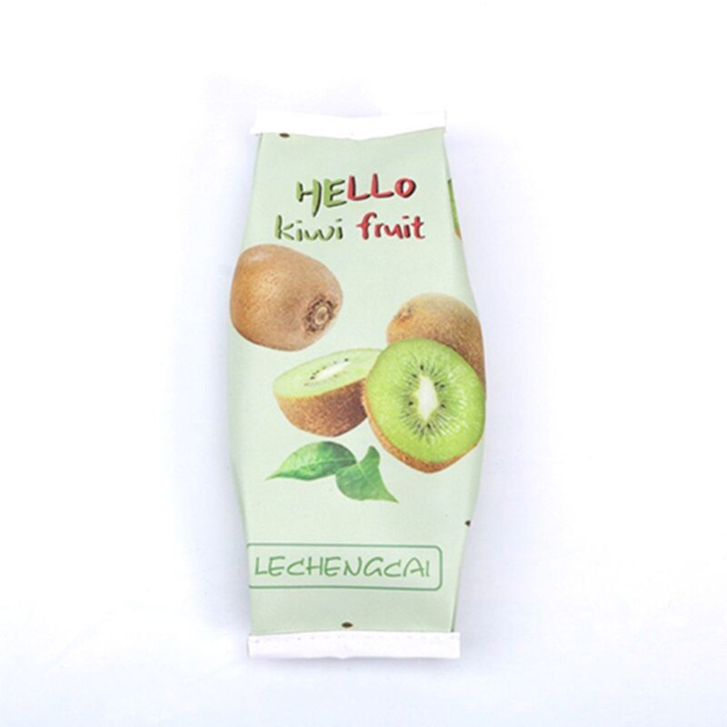 Schattige pu leren etui's watermeloen kiwi etui fruit kantoorbenodigdheden kassa schoolbenodigdheden kinderen