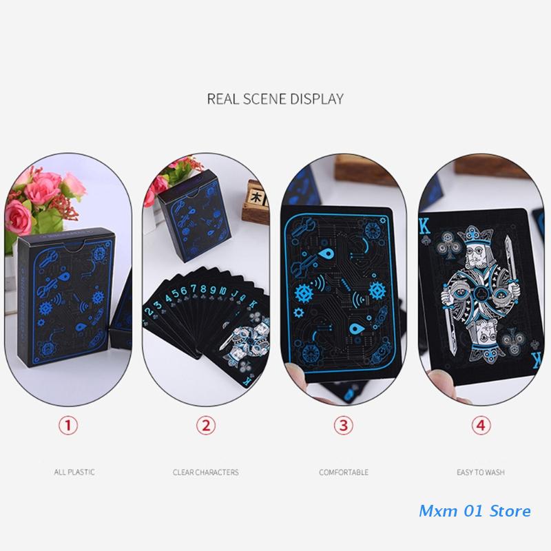 Plastic Waterproof Playing Cards Board Game Washable Plastic Deck Of Cartoon