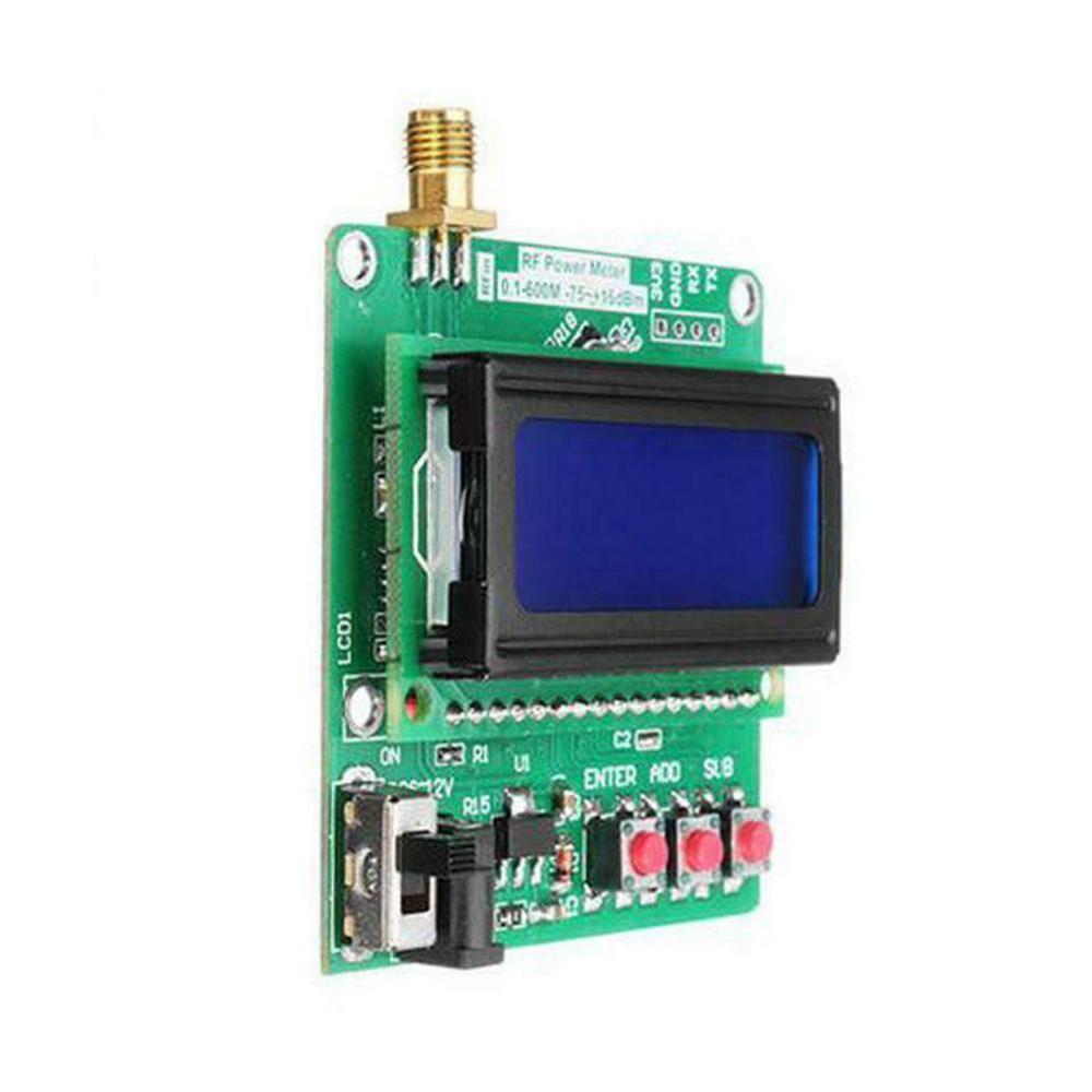 LCD Digital Wattmeter Volt Watt Power Ammeter Voltmeter Frequency -75~16 Power dBm Meter Radio Attenuation RF 1-600MHz Valu A8A2