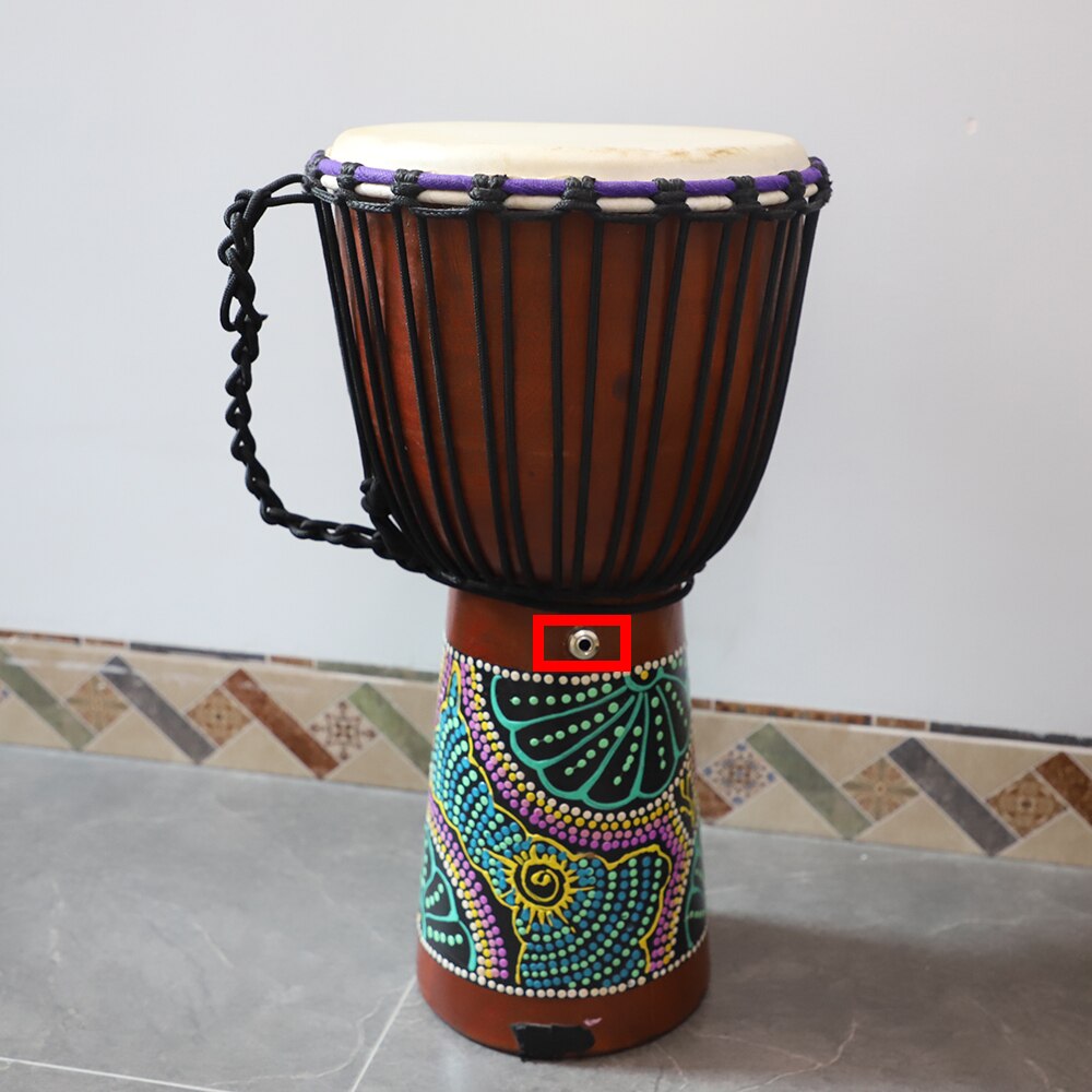 Mikki djembe -rumpuun afrikkalainen rumpu alkuperäinen ääni akustinen kaikuanturi vahvistin rumputarvikkeet osat musta