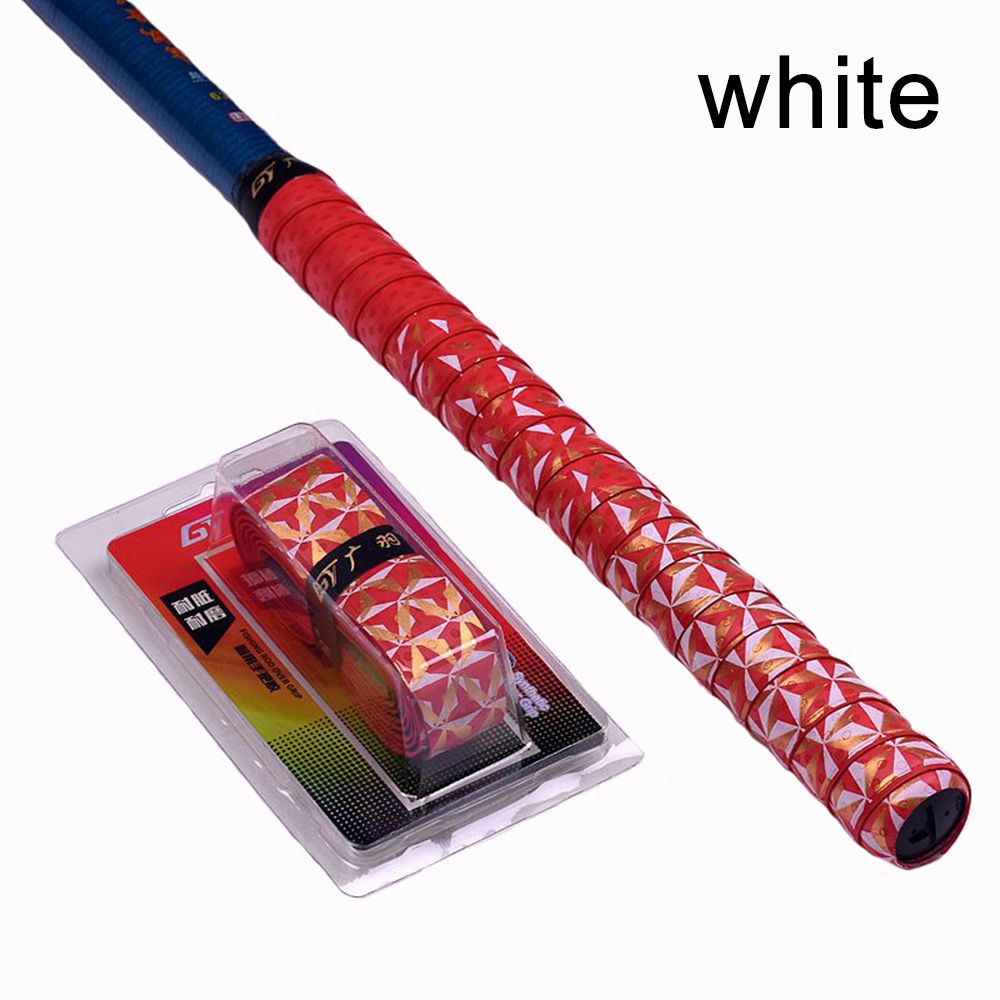 1 pz antiscivolo assorbimento del sudore avvolge racchetta da Tennis asciutta impugnatura nastro manopole da Badminton canna da pesca fascia per il sudore Sport all'aria aperta avvolgere: white002