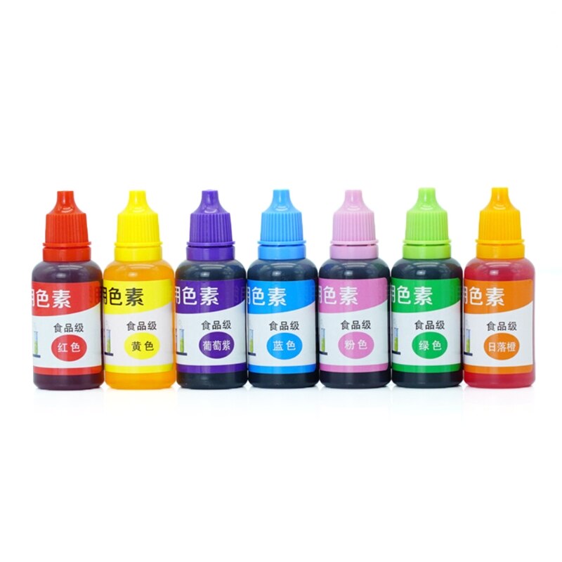Pigment de résine époxy liquide, 7 couleurs, 20ml, bricolage, bougies parfumées, coloration Q1JB