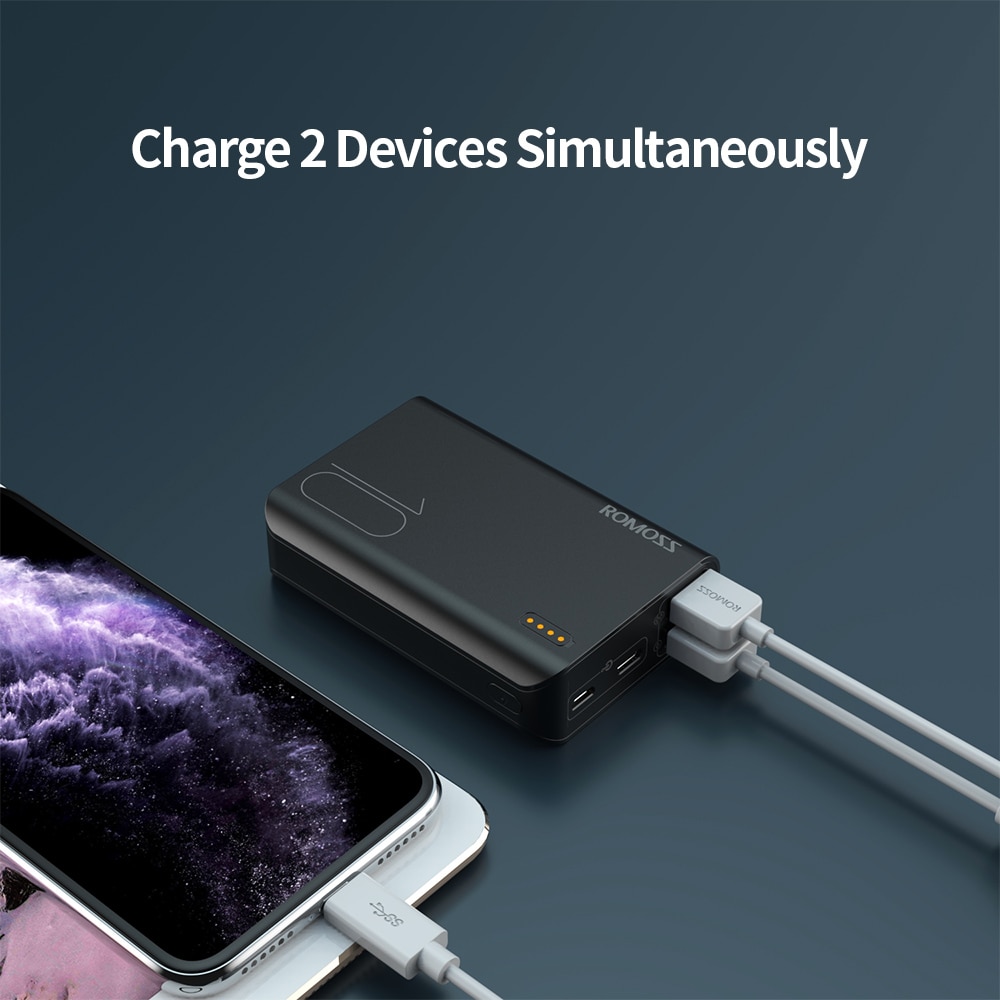 ROMOSS Sense4mini Mini 10000mAh Power Bank Portable Powerbank 10000 mAh External Battery Charger For iPhone Xiaomi Huawei
