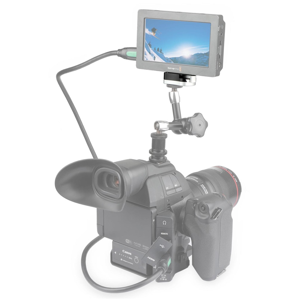 SmallRig S-Lock Quick Release Mounting Device Male and Famale Plate With 1/4" and 3/8" Threaded Holes For Monitor Screen - 1855