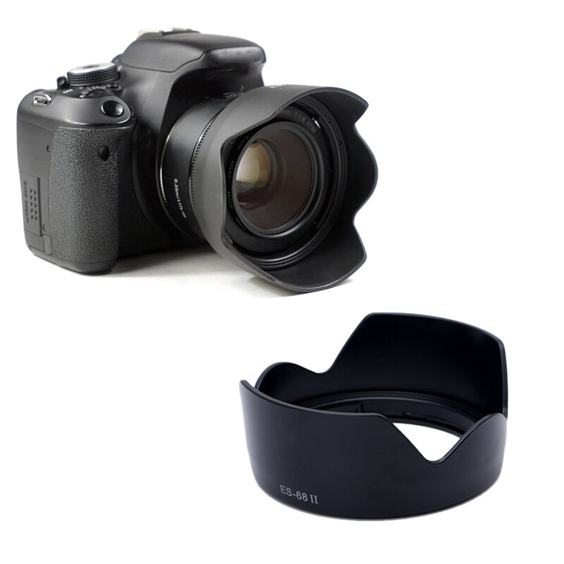 ES-68 Lens Hood For Canon EF 50mm F/1.8 STM Lens – 49mm Twist-On, Round Plastic