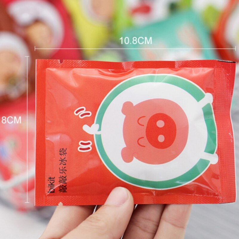 Portable Travel Reusable Instant Ice Pack Summer Cartoon Cold Ice Bag Color Random