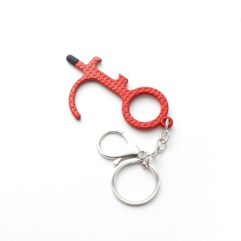 Anti Touch Door Opener Bottle Opener No Touch Hand Tool Serves Non-contact Key Chain Kitchen Bar Accessories Handles for Doors: 11