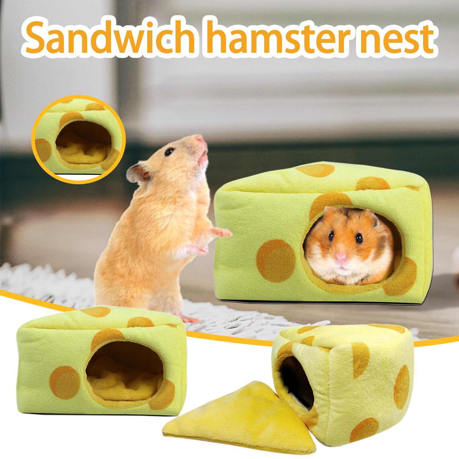1pc Pet Cages Nest Careful Appearance Cute And Cute Little Pet Bedding, Hamster Home Small Pet Mouse Маленький Питомец: F