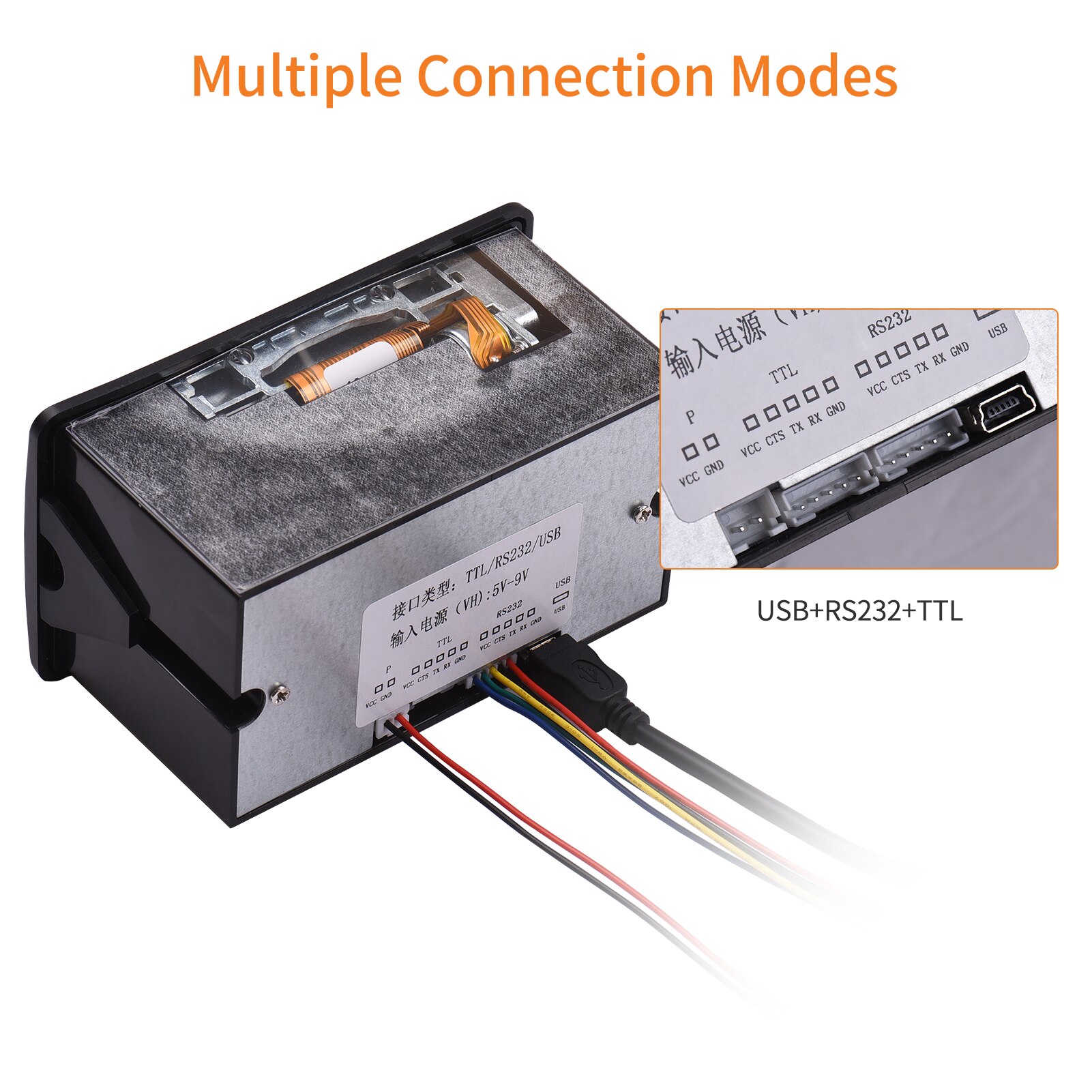 Embedded Thermal Receipt Printer 58MM Mini Printing Module Low Noise with USB/RS232/TTL Serial Port Support ESC/POS Commands