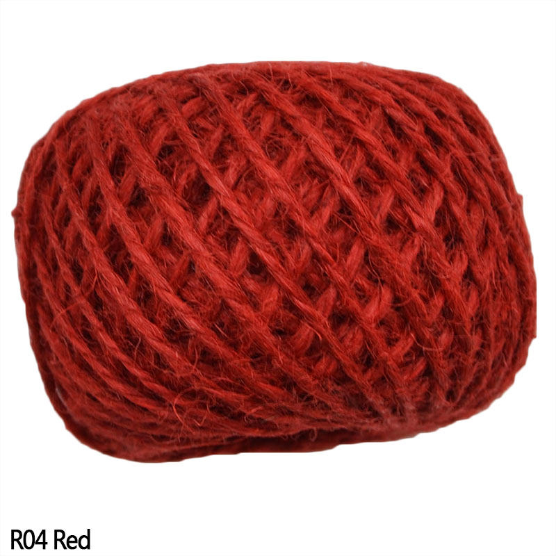 Corde en Jute naturelle, 30/rouleau, corde en chanvre naturelle, pour étiquette tissée à accrocher, fournitures d'emballage pour événements de mariage et fêtes: R04