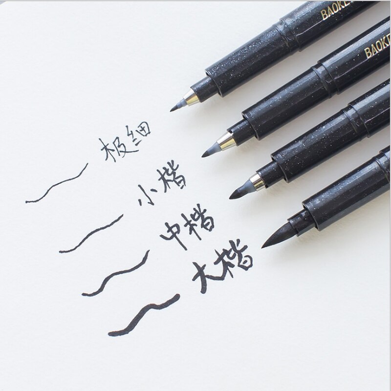 4 Stks/partij Chinese Kalligrafie Schrijven Gereedschappen Kantoor Ambachtelijke Borstel Pen Levert School Art Chinese Kalligrafie Kalligrafie Inkt