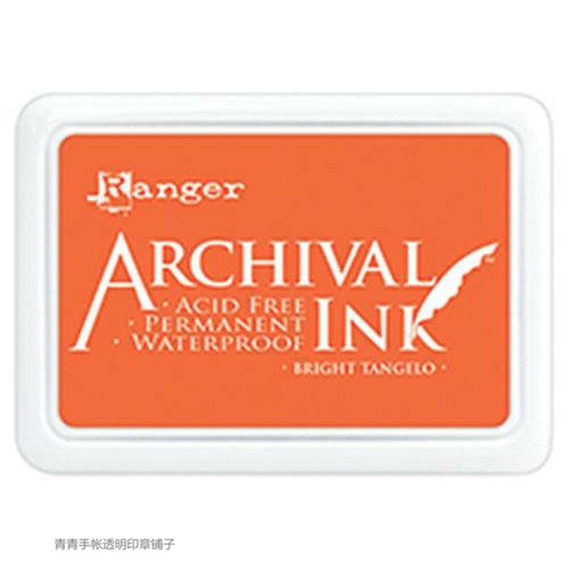 American original ranger stamp pad multicolor oily waterproof acrylic ink pad: bright tangelo