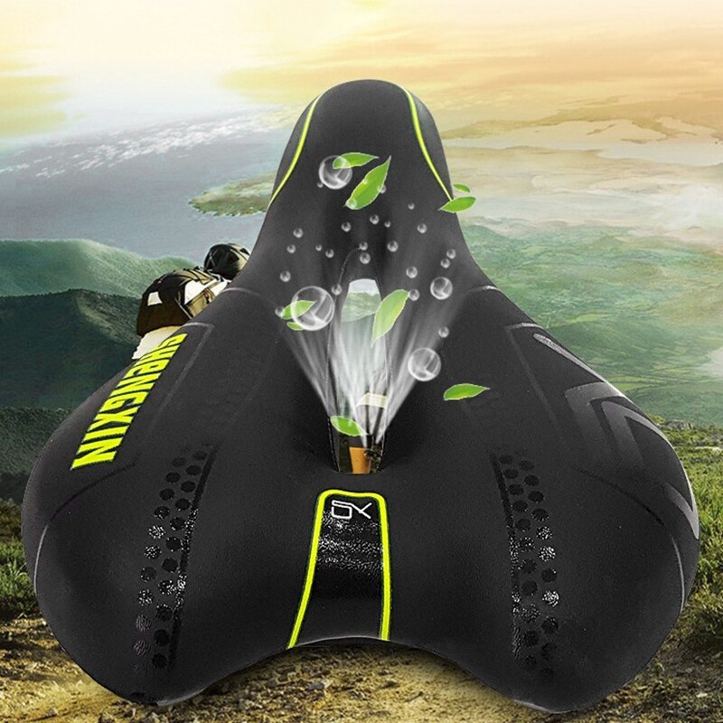SHENGXIN Mountain Bike Saddle Seat Middle Waterproof Hollow Breathable Road MTB Bicycle Seat Cushion Bicycle Accessories