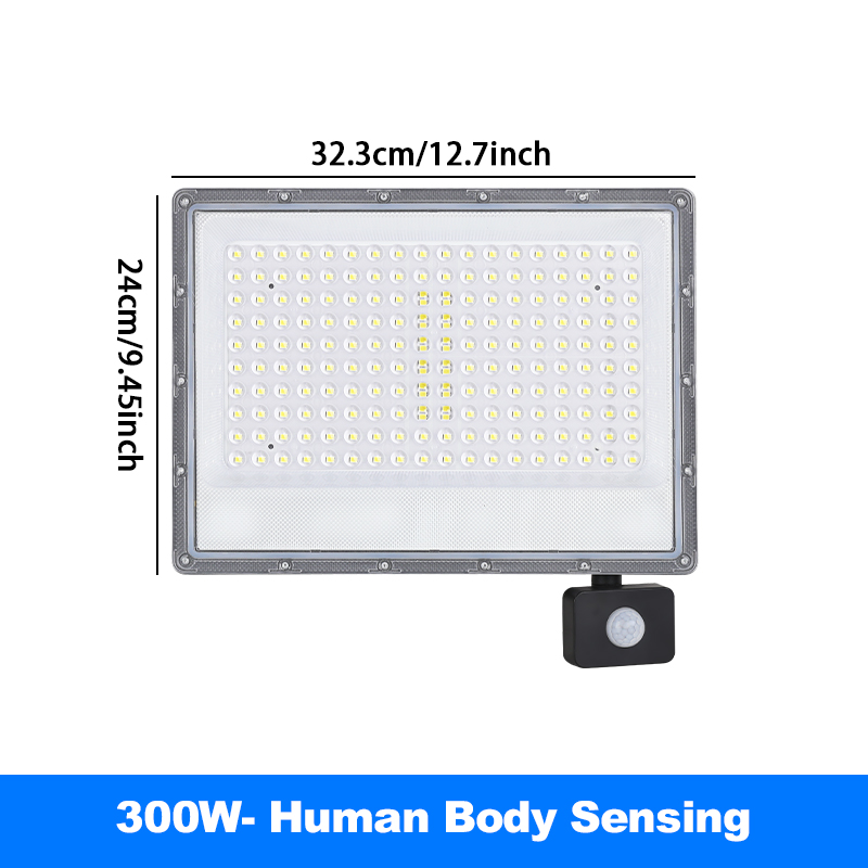 Luz de inundación LED para exteriores 500W 300W 200W 220V Sensor de movimiento foco impermeable iluminación de jardín reflector de paisaje lámpara de calle: Blanco frío