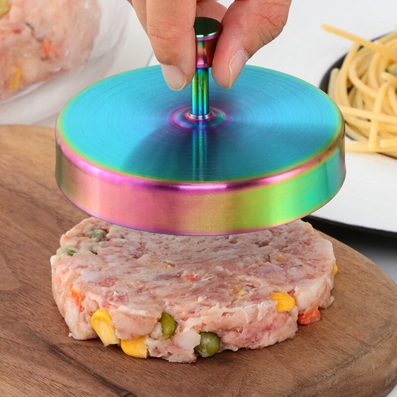 Roestvrij Non-stick Gevulde Hamburger Rundvlees Burger Druk Mould Party Grill Bbq Maker Barbecue Keuken Gadget