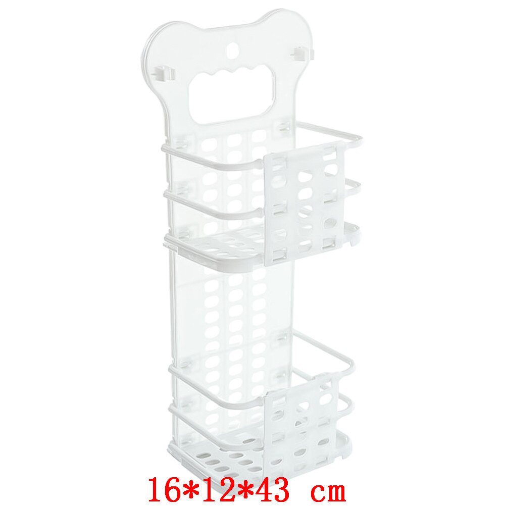 Portable Wall Hanging Laundry Basket Underwear Socks Barrel Bucket Clothing Storage Bag Foldable Bathroom Laundry Organizer: White