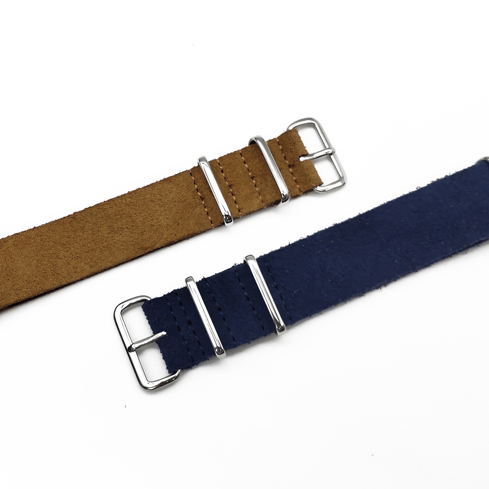 Mykt semsket skinn klokkereim 20mm 22mm brunt svart skinn klokkebelte til menn og kvinner universelle justerbare klokkereim tilbehør