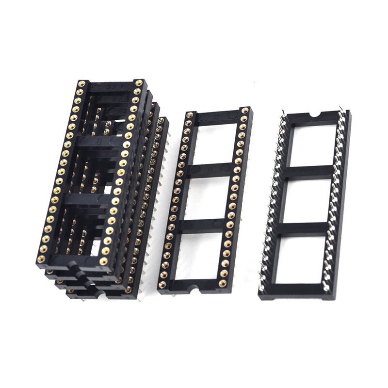 6 Adaptateurs Douilles DIP 40 Broches - Pas 2,54 Mm, Double Rangée, Soudure, Marque Uxcell