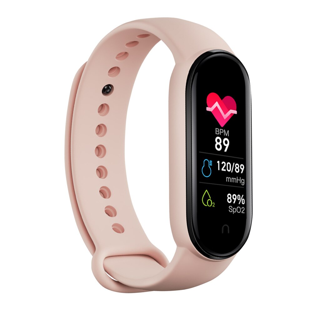 Mobile Phone Chat Smartwatches Fitness Tracker Sport Smart Watch Heart Rate Blood Pressure Monitor Wristband: Pink
