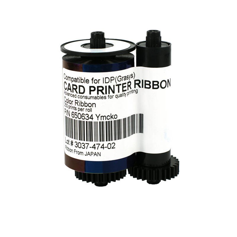 compatible IDP SMART 30S 50S 50D 50L ID Card Printer 650740 SIADC-S-K Black Monochrome Ribbon,1200 images per roll: Default Title