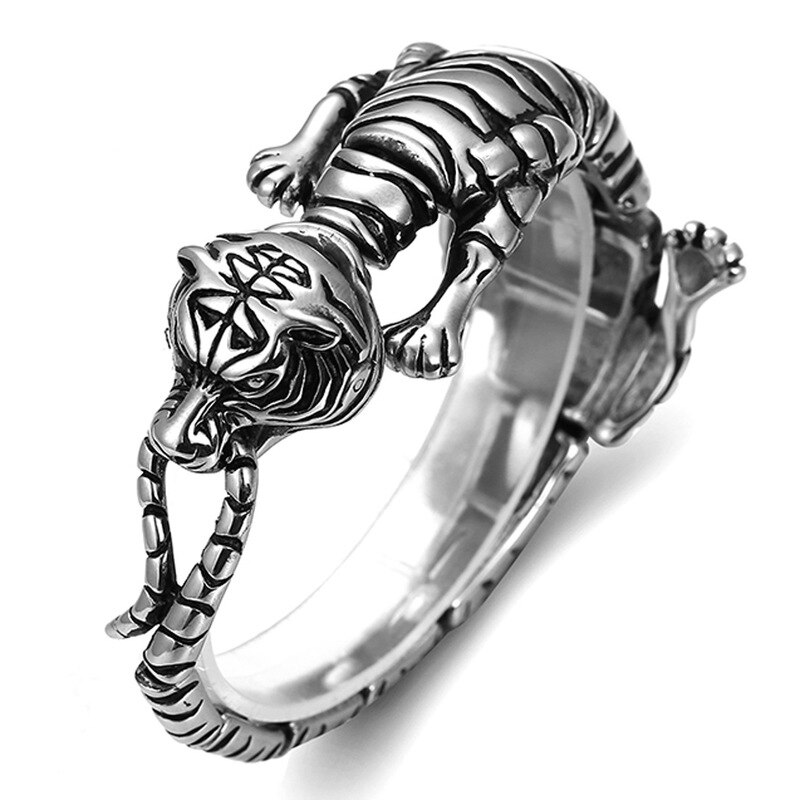 Fabriek Directe Verkoop Spot Mannen Titanium Rvs Sieraden Punk Style Animal Tigers Armbanden Armbanden