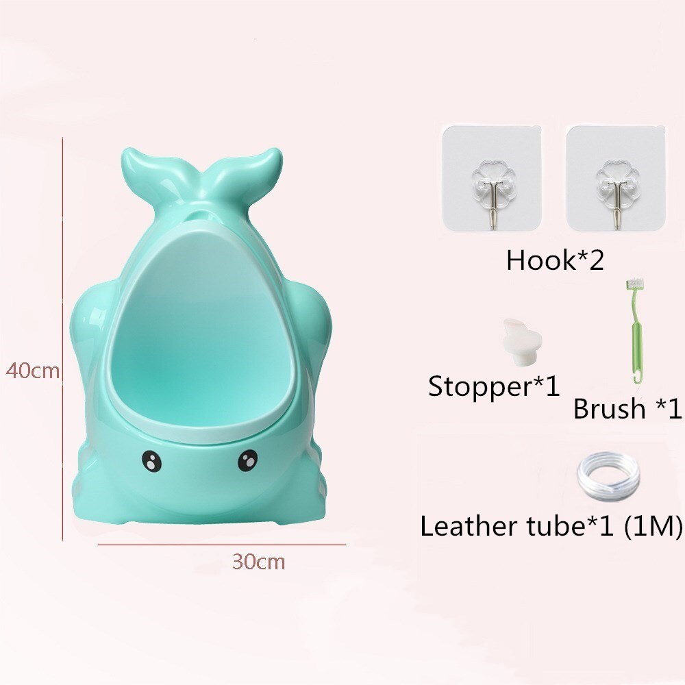 Tegneserie baby potte toilet urinal børn potte træning baby drenge tisse toilet spædbarn badeværelse vægmonteret urinal børnehave potte: Grøn