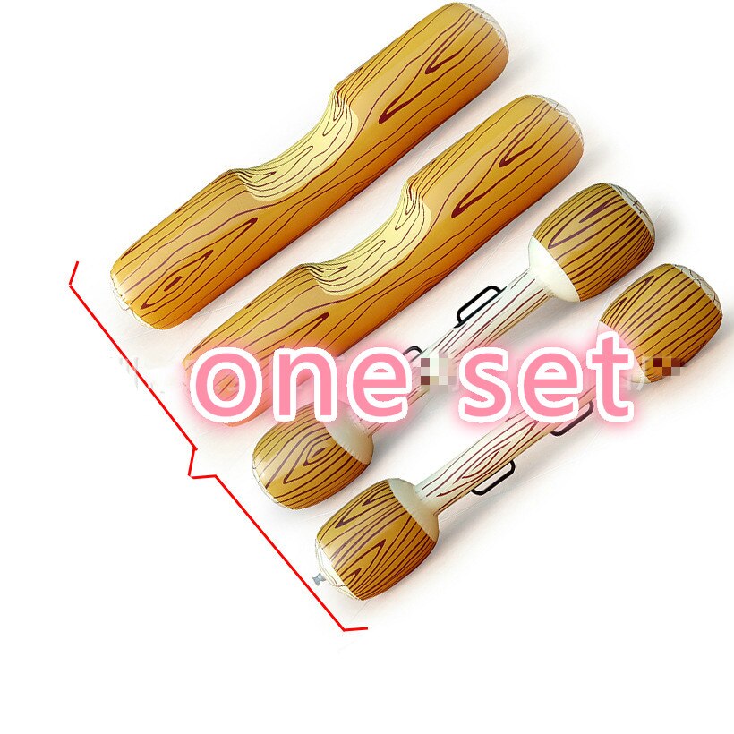 100 130 cm Outdoor Opblaasbare hout kleur water sport games houten float riding water speelgoed set