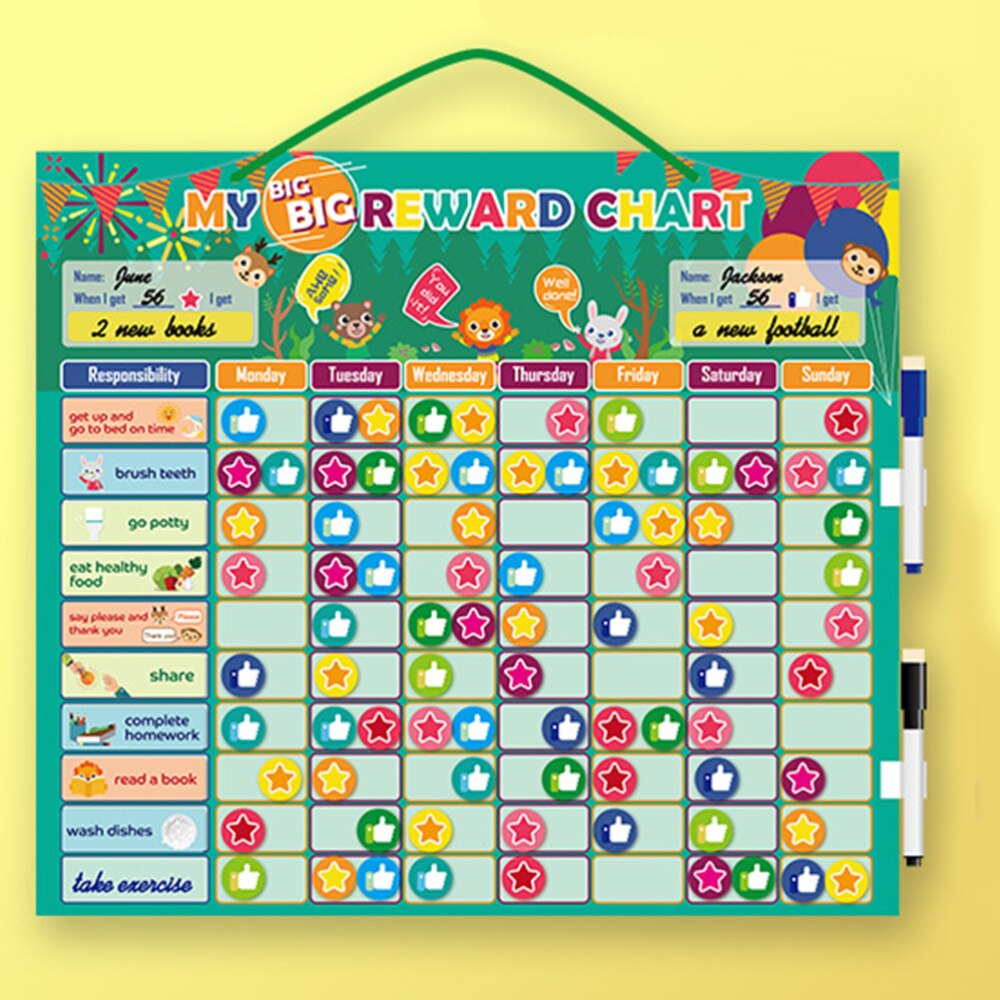 auto-regolazione Magnete Da Tavolo Tabella di Disciplina standard Buone Abitudini Tabella di Ricompensa auto Durevole disco di Crescita Bordo Appeso Ricompensa