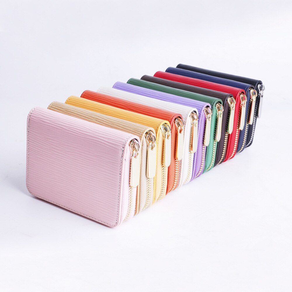 Geel Water Rimpel Split Lederen Unisex Korte Portemonnee Synthetisch Leer Credit Card Holder Business Tweeledig Portemonnee