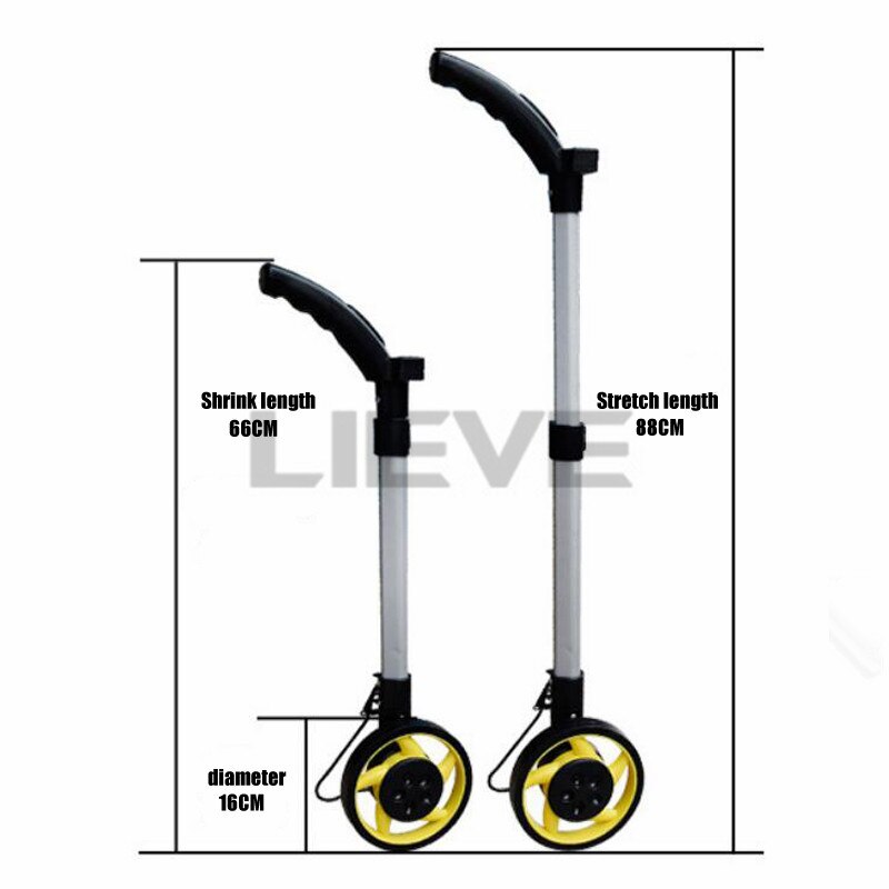 digital display telescopic measuring wheel distance 0-99999m long distance meter measure wheel