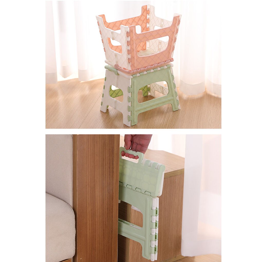 Bærbar trinstol plast sammenklappelig barnestol skridsikker brusebadstol