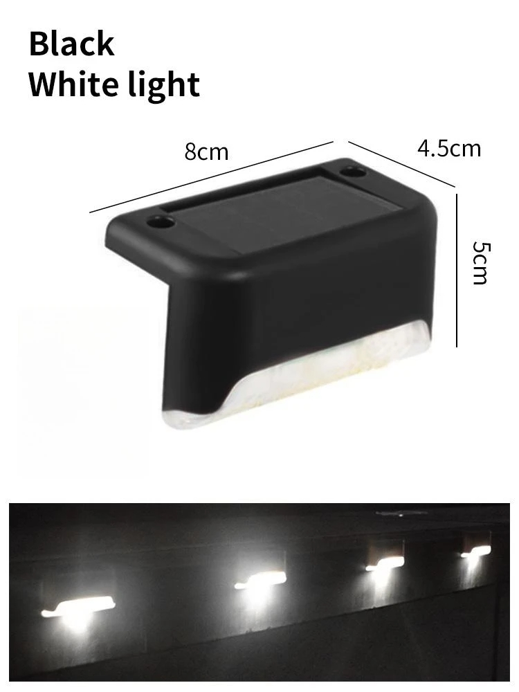 Solcelledrevne terrasselamper 1-6- pak udendørs trinlys vandtæt led solcellelampe til trapper gelænder trinhegn have terrasse og sti: Rose / 11-15w