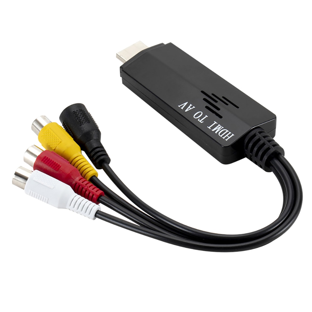 1080P HDMI Male to Female RCA AV Cord Converter Adapter Accessory for VCR DVD TV Cable Box Digital Cable