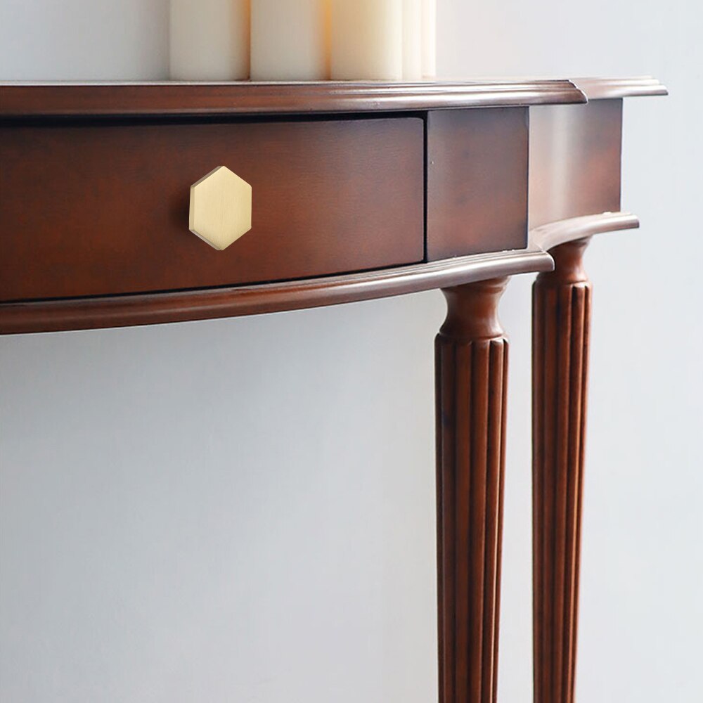 Antyczne, jednootworowe, miedziane gałki meblowe pomocnicze klamki robić drzwi sześciokątne, europejskie, wielofunkcyjne, wytrzymałe szafki