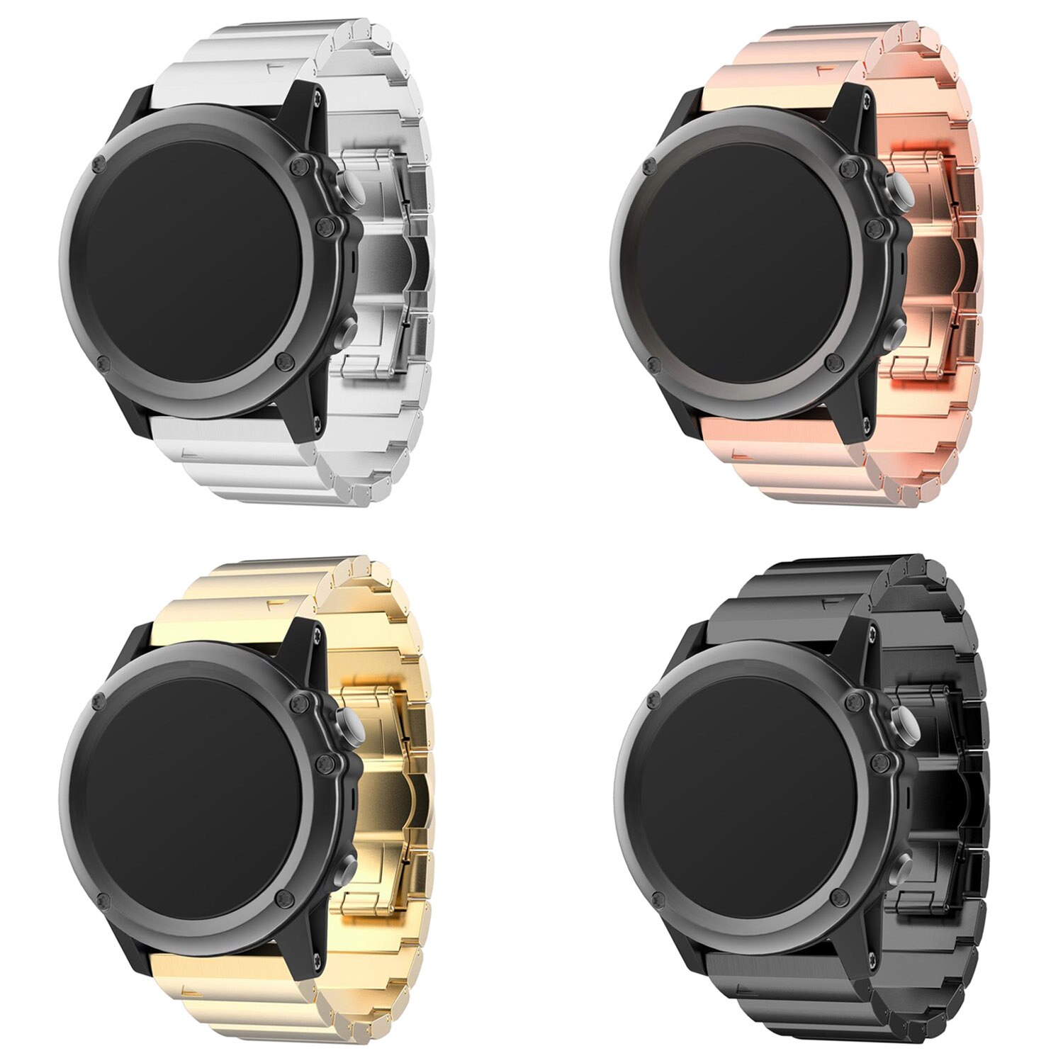 Metalen armband roestvrij staal horlogeband voor garmin fenix 3 /  uur