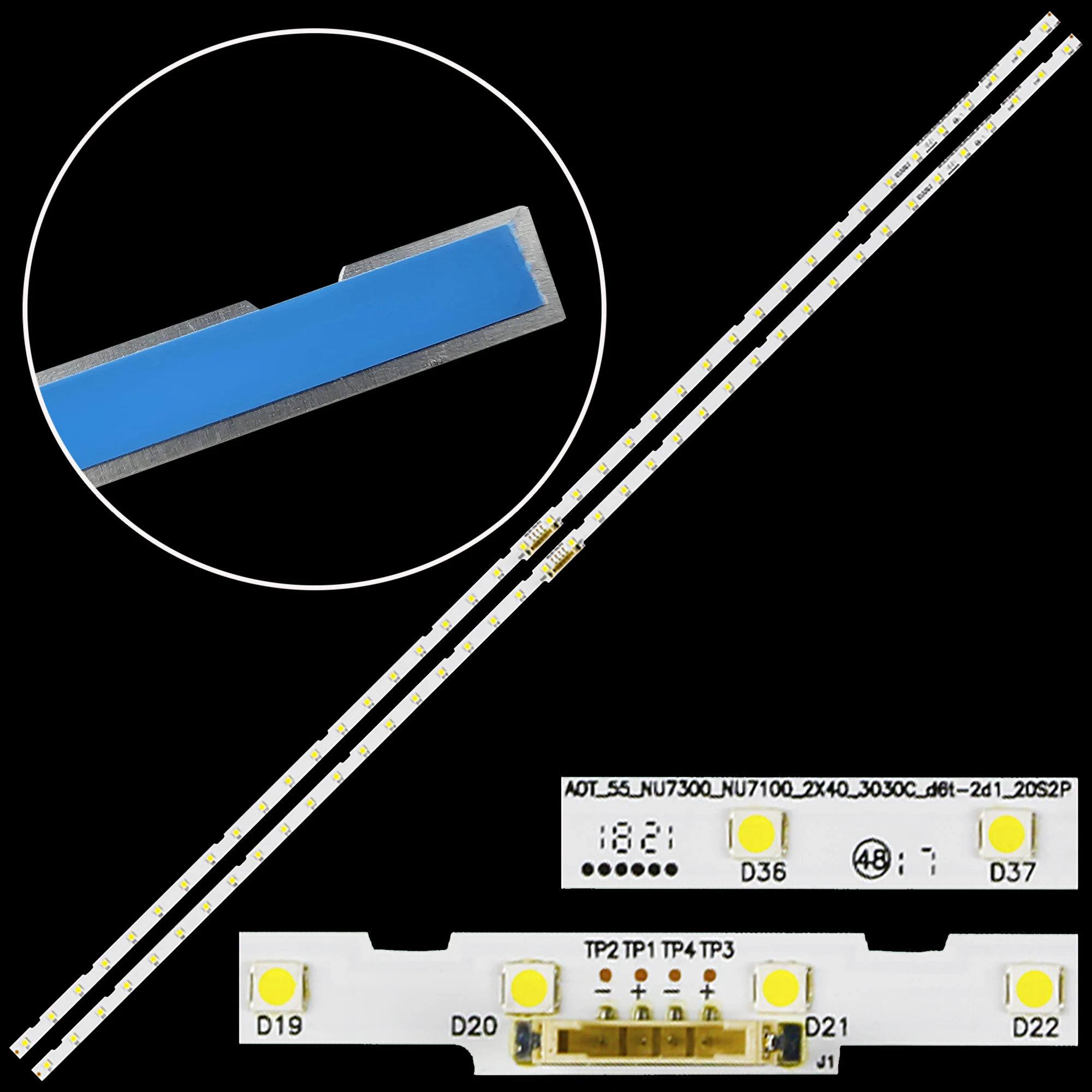 Tira de LED para iluminación trasera para UE55RU7402U UE55RU7405U UE55NU7470SUE55RU7305K UE55RU7372U UE55RU7379U UE55NU7470U UE55NU7472U
