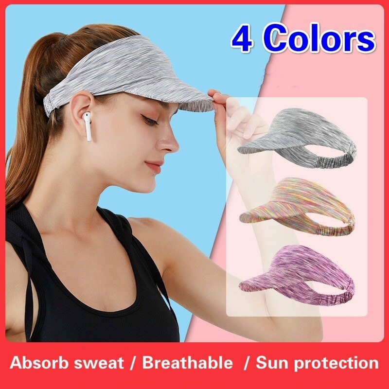 Adjustable Women Summer Sport Headband Classic Sun Empty Top Baseball Cap