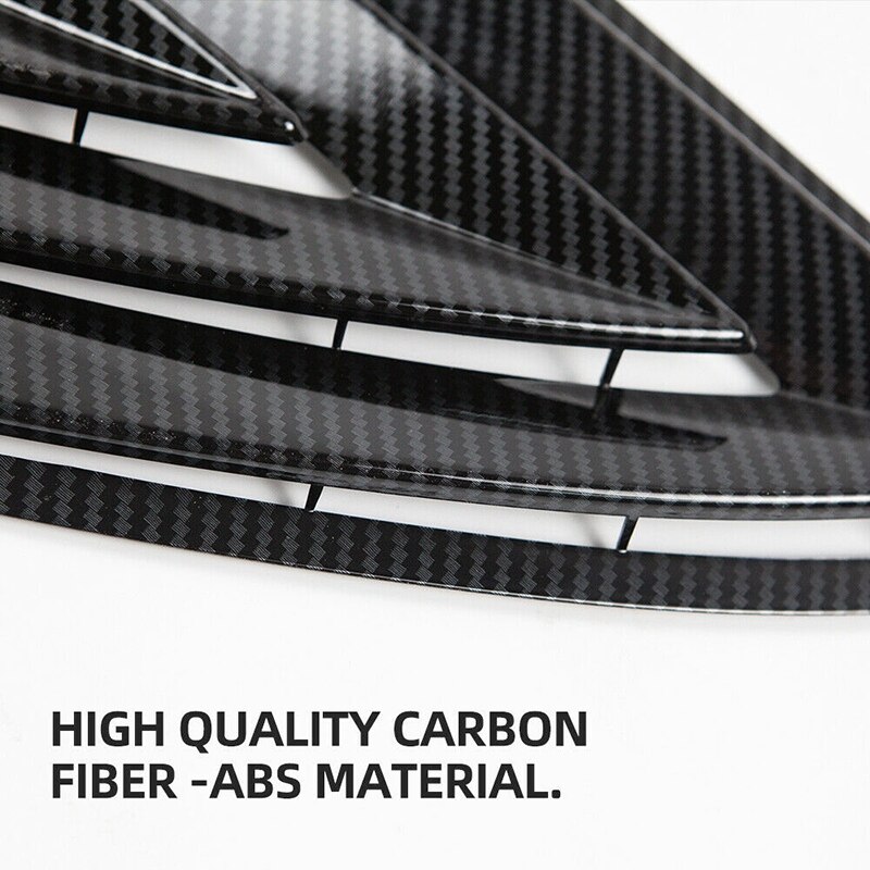 Car Rear Window Triple-Cornered Louver Shutter Cover Window Louvers Spoiler Panel for Tesla Model 3