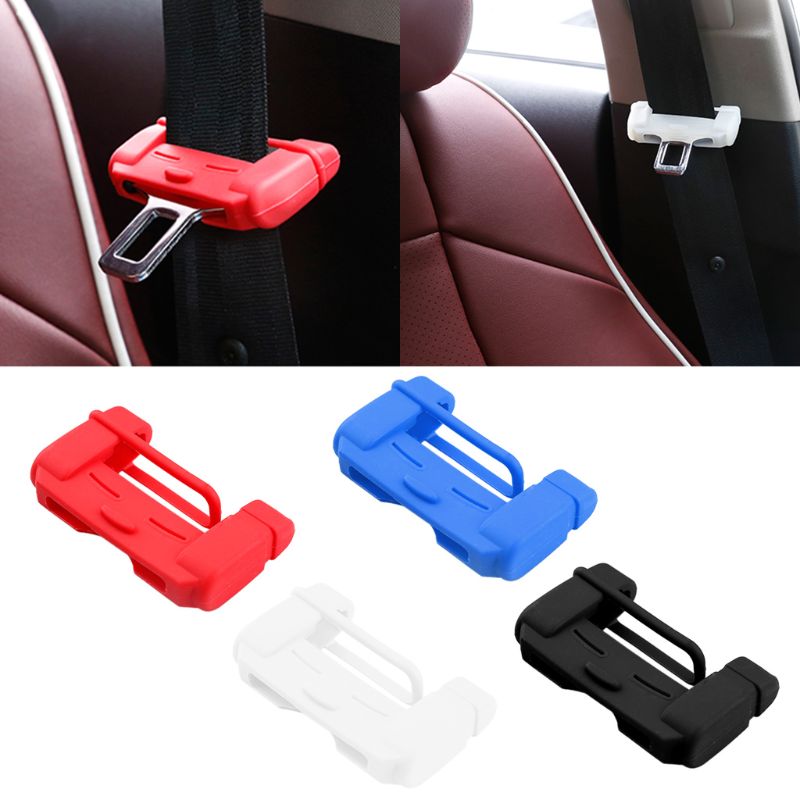 Universal Car Safety Belt Buckle Covers Anti-Scratch Silicon Protector Car Seat Interior Accessories