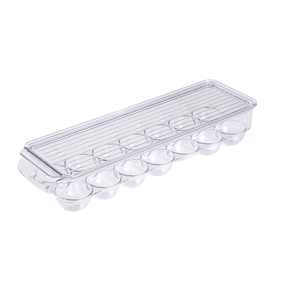 Clear Pantry Organizer Bins Household Plastic Food Storage Basket Box For Kitchen Countertops Cabinets Refrigerator Freezer: 36.5 x 11 x 7.5cm