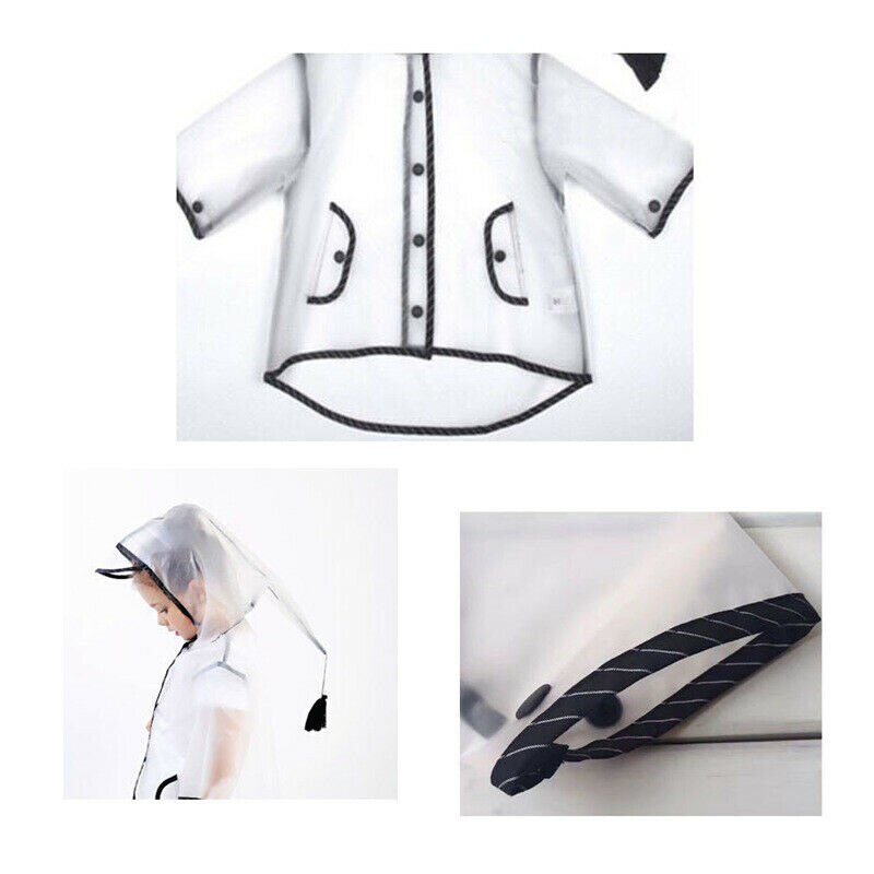 Kinder Regenmantel Wasserdicht Regen Poncho Klar Transparent Kinder kindergarten schule Student Regenanzug Schutzhülle Poncho Abdeckungen