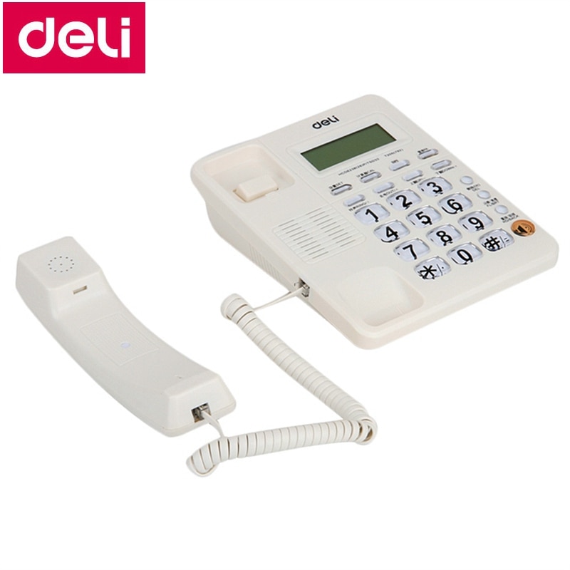 Deli 792- zits telefoonset met snoer, 3.0 " tft-scherm, kantoortelefoonset voor huishoudelijk gebruik