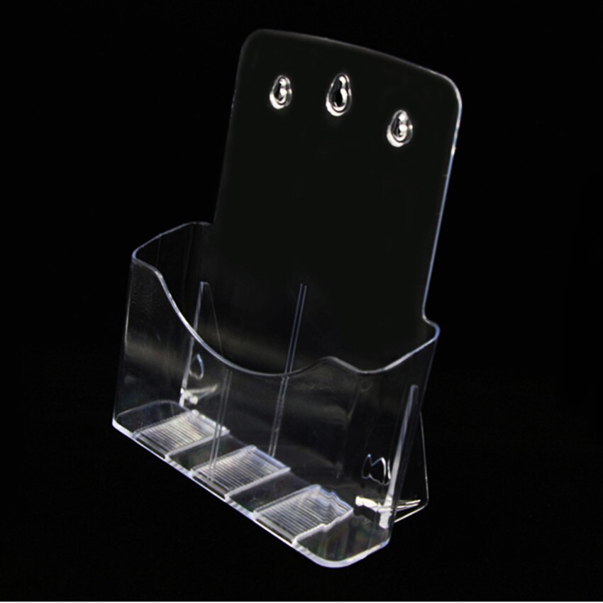 1 Layer A4 Plastic Brochure Phamplet Literature Display Holder Stand to Insert Leaflet Can be Wall Mount or on Desktop 2pcs