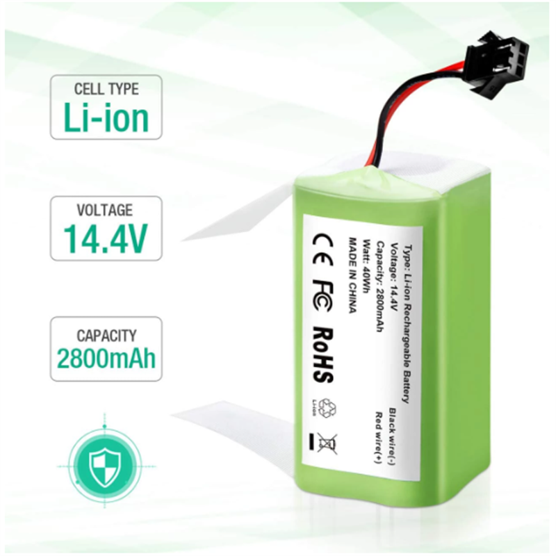 Bateria de substituição de 14.4v 2800mah compatível com ecovacs deebot n79 n79s dn622 &amp; eufy robovac 11,11s, 12,15c, 15t, 35c, g10 híbrido