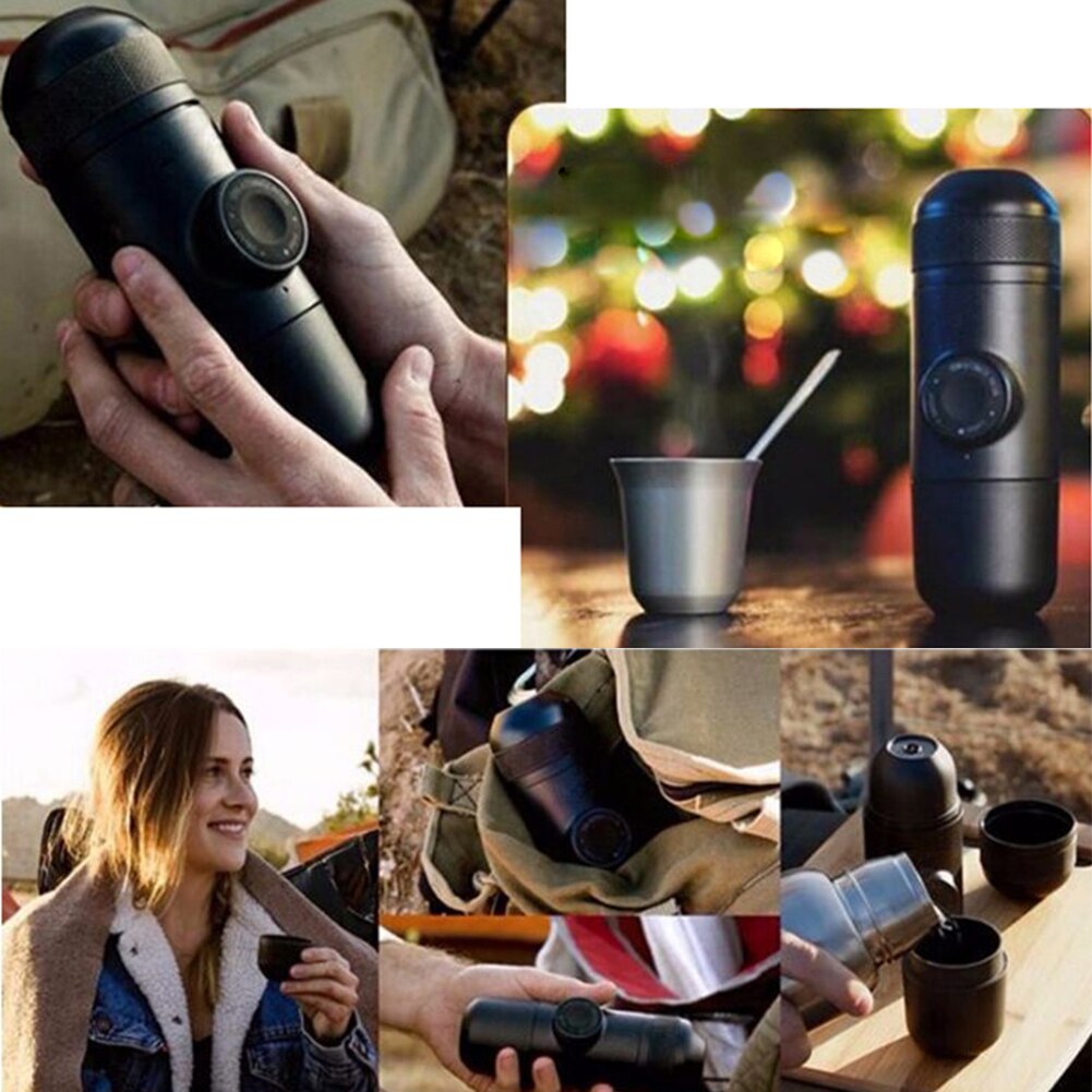 Mini máquina de café manual 70ml handheld pressão espresso máquina de café pressionando para casa escritório viagem carro